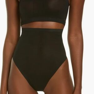 Skims Sheer Sculpt High Waist Thong Panties Size 4X Color Jasper Brown NWT